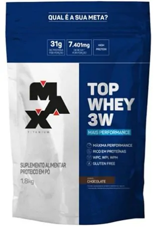 Embalagem de suplemento Top Whey 3W