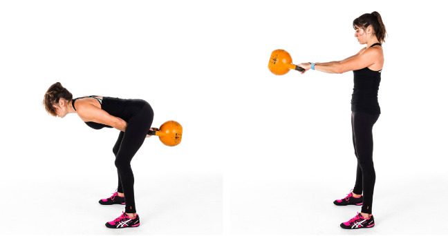 Pessoa usando kettlebell