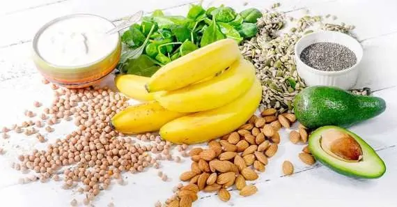 Foto de alimentos ricos em magnésio
