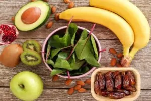 Imagem de alimentos ricos em potássio