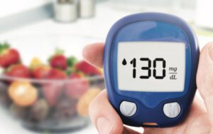 Foto de um medidor de glicose