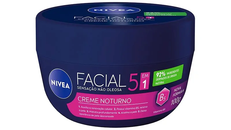 imagem contendo o creme facial noturno da nivea