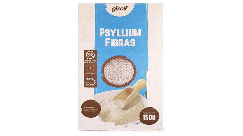imagem com a embalagem do psyllium da marca giroil, um suplemento para emagrecer
