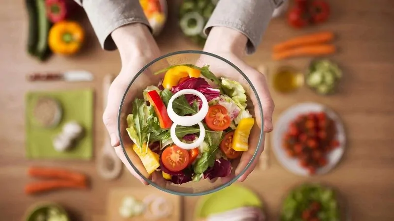 imagem com alimentos saudáveis