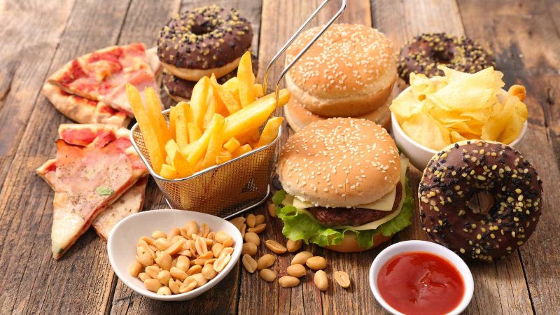 imagem de alimentos gordurosos