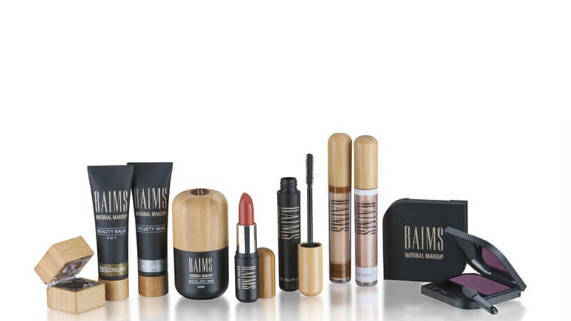 imagem com as maquiagens orgânicas da baims
