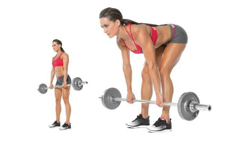 mulher realizando treino para glúteos exercício stiff
