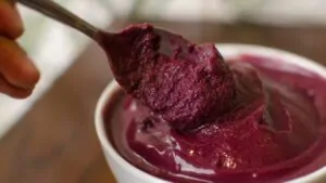 Imagem de uma tigela com açaí
