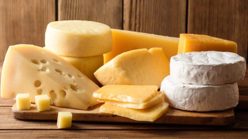 imagem com alimento probiótico queijo