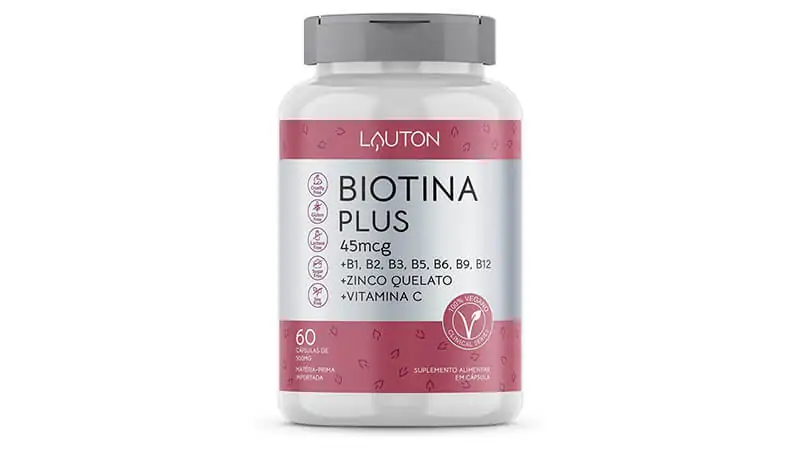 imagem com o suplemento de biotina da Lauton