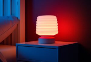 Foto de luz noturna criada por inteligência artificial.