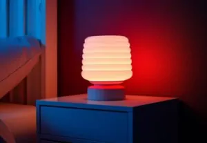 Foto de luz noturna criada por inteligência artificial.