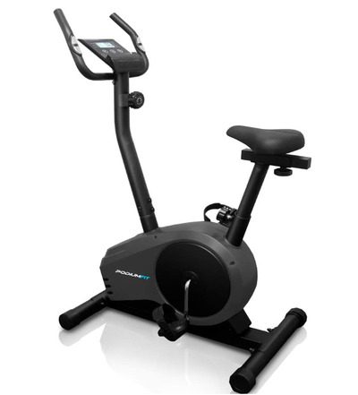 imagem que mostra uma bicicleta ergométrica PodiumFit na cor cinza