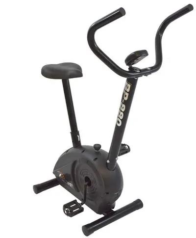 imagem de uma bicicleta ergométrica BP-880 da Polimet na cor preta