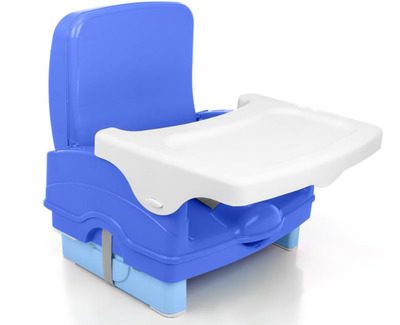 Alimentador portátil infantil na cor azul