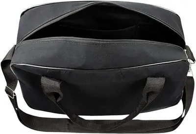 foto de uma bolsa com estampa preta