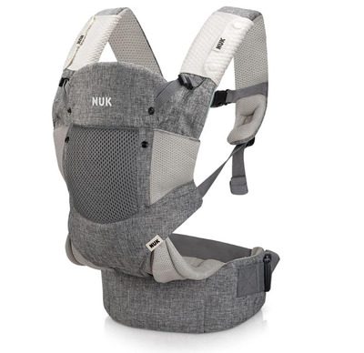 imagem de uma bolsa canguru Nuk Comfort na cor cinza