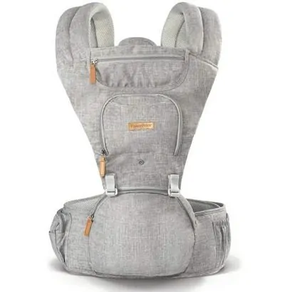 imagem de um canguru ergonômico Fisher Price Hipseat na cor cinza