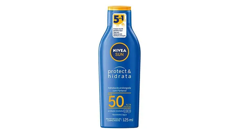Imagem com o protetor solar corporal da NIVEA