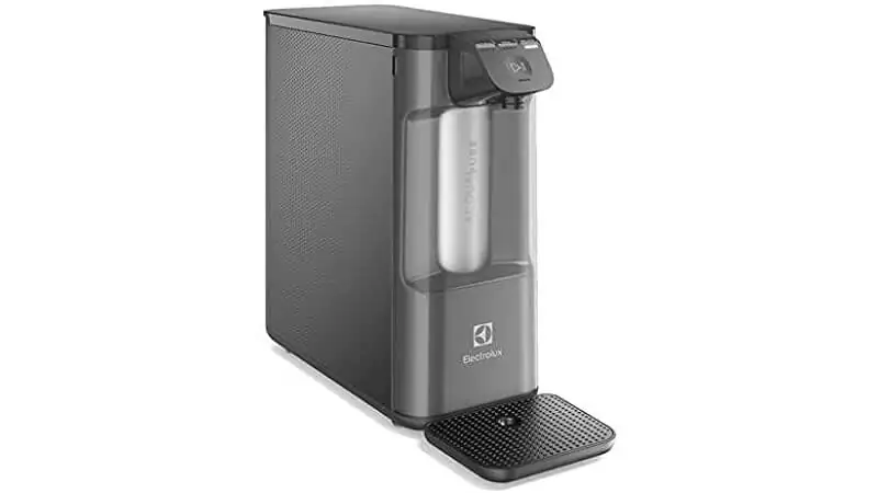 Purificador de Água Electrolux imagem de um purificador de água Electrolux PE12G na cor cinza