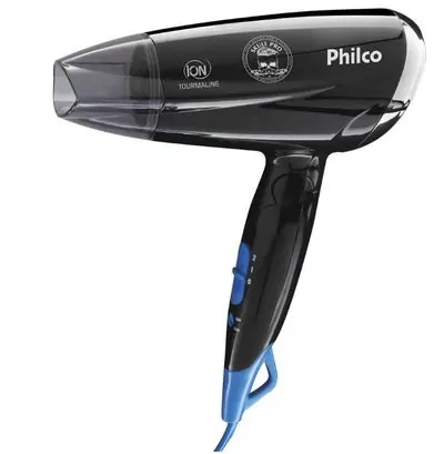 imagem do secador de cabelo Compact Travel Philco na cor black