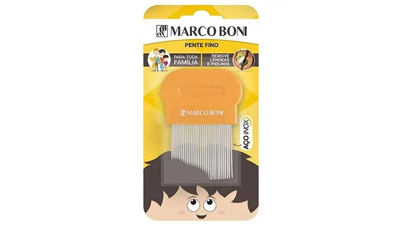 imagem do pente fino para remover piolhos e lêndeas da marca Marco Boni
