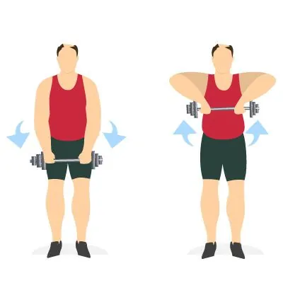 Remada alta com barra ilustração