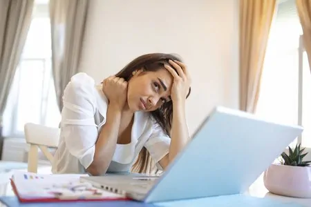 Mulher com ansiedade