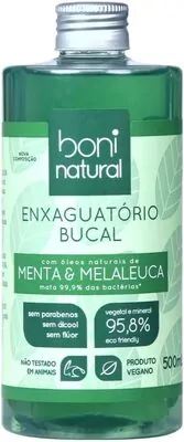 Enxaguante bucal em álcool boni natural